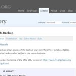 Sauvegarder la base de données de son blog Wordpress avec le plugin WP-DB-Backup