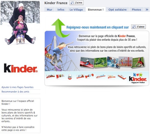 kinder-france-facebook-page