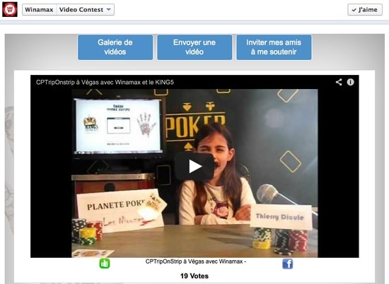 Concours Facebook Video Contest Winamax