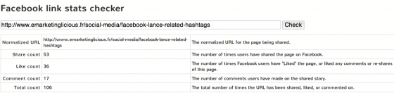 Facebook-link-stats-checker