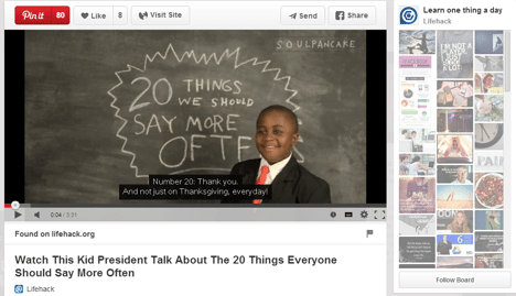 epingle pinterest video