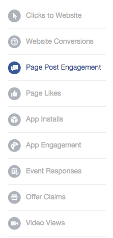 objectifs annonces facebook