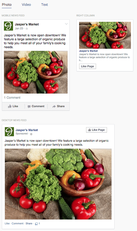visualisation annonces facebook
