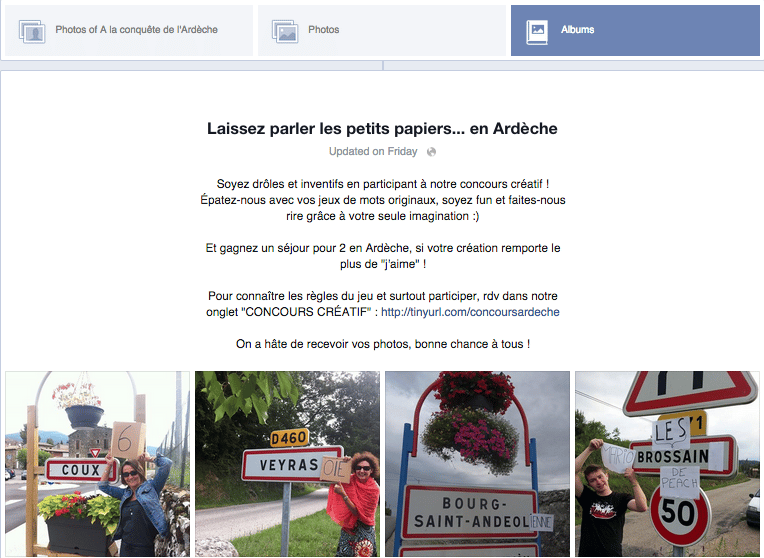 page facebook ardeche