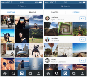 instagram onglet personnes