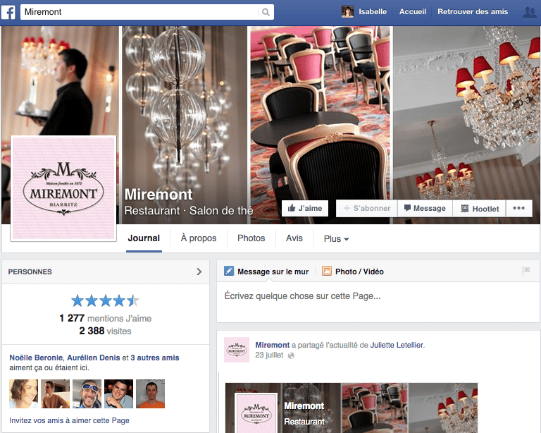 pages facebook locales