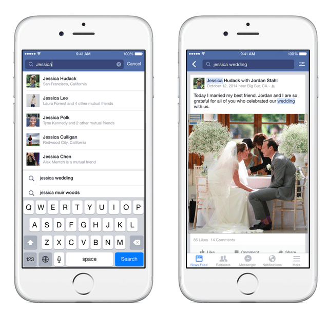 recherche graphe facebook mots cles