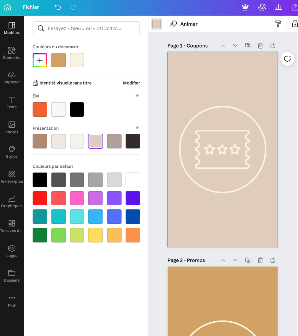 couverture story une instagram couleur