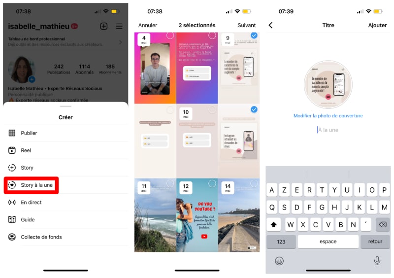 highlight instagram personnaliser