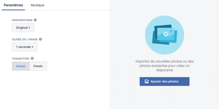 diaporama-facebook-interface