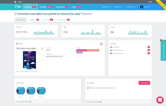 gestion-contenus-plezi-marketing-automation-inbound