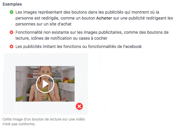 facebook ads regle publicitaire facebook fonctionnalite inexistante