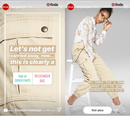 sticker instagram sondage