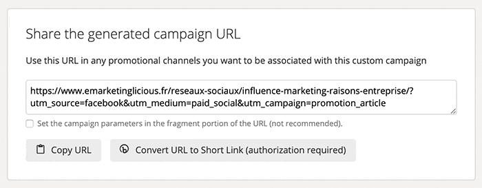 parametres utm Google Campaign URL Builder campagne
