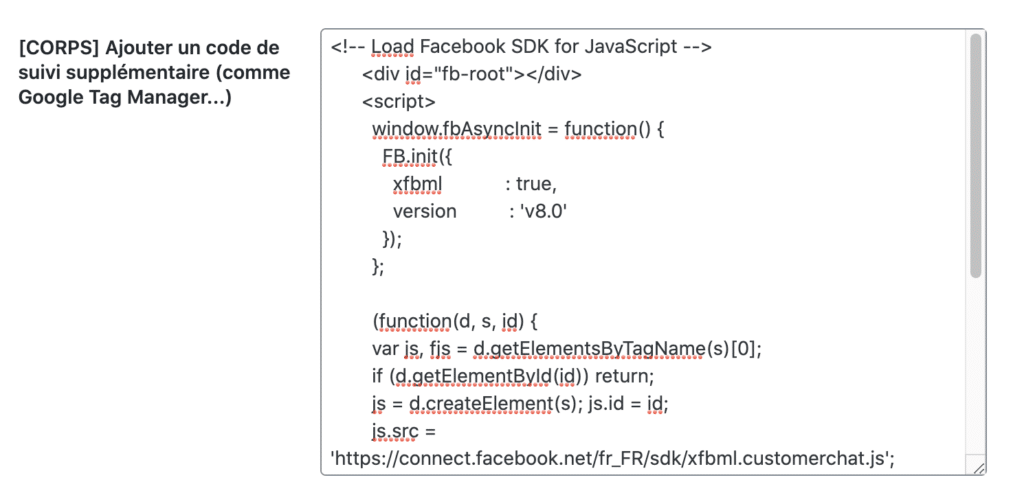 code plugin messenger seopress
