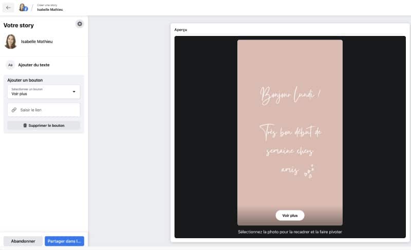 creer-story-facebook-ajouter-lien-creator-studio