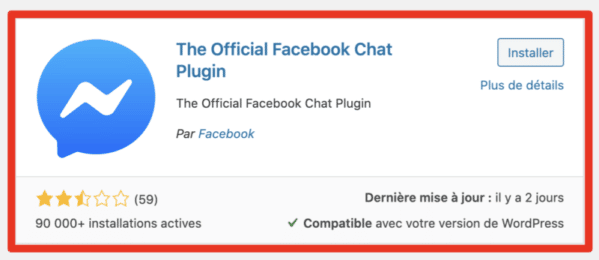 Official Facebook Chat Plugin wordpress