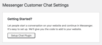 setup chat plugin messenger facebook