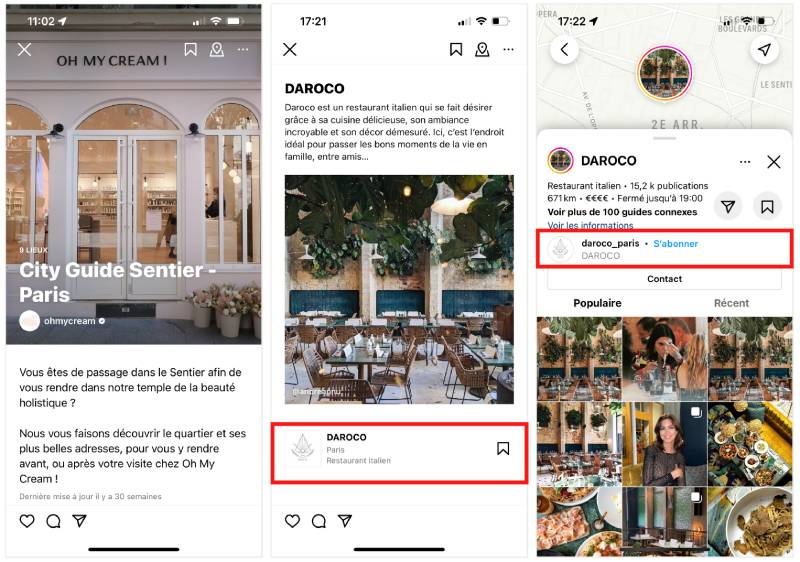 guides instagram lieux