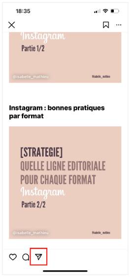 partager guide instagram