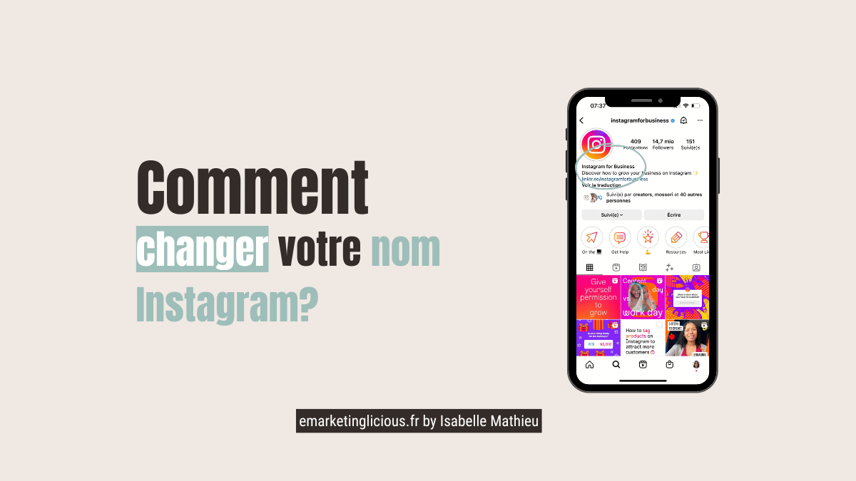 changer nom instagram