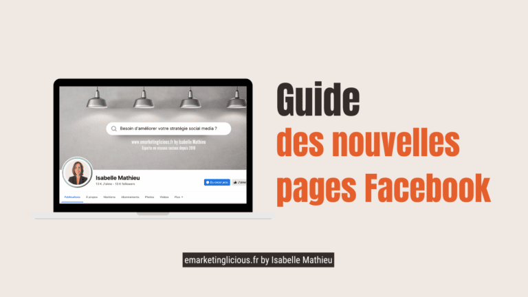 guide nouvelles pages facebook