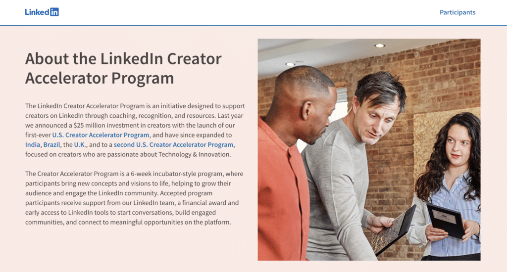 LinkedIn Creator Accelerator Program
