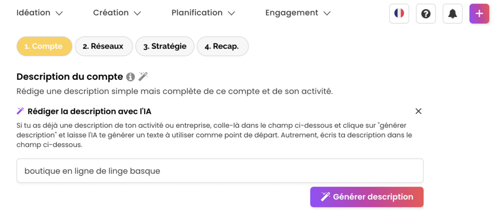 rapidely description compte