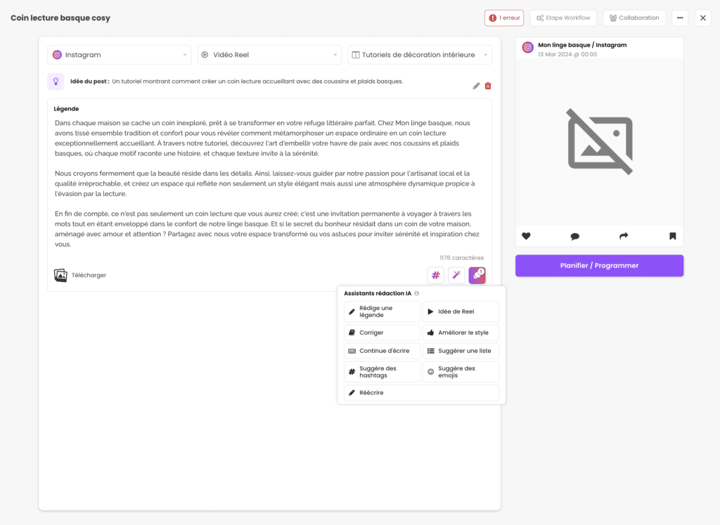 assistant de rédaction intelligent rapidely