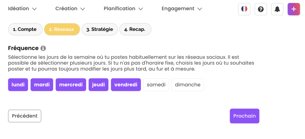 rapidely frequence reseaux sociaux