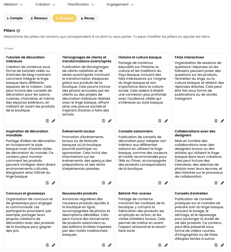 rapidely piliers contenu strategie