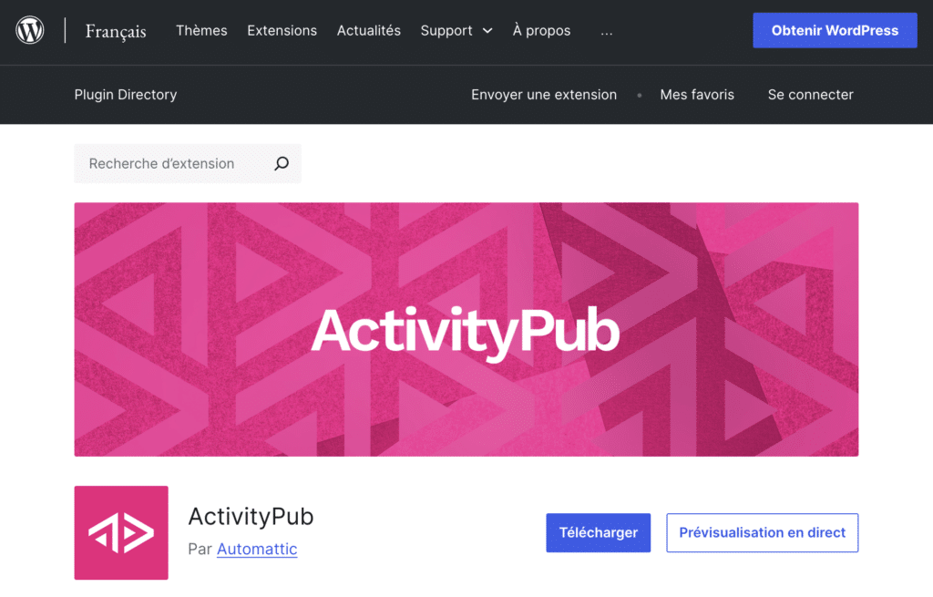 plugin ActivyPub de WordPress